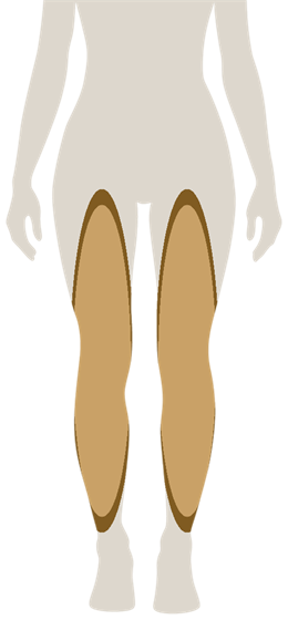 Strefa depilacji: Nogi